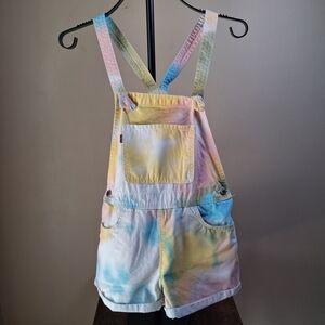 Levi's Girl's Tie Dye Shortalls; Size 16